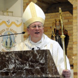 Bishop David Ricken speaks today at the Shrine of Our Lady of Good Help during Mass for the Solemnity of the Immaculate Conception. Bishop David Ricken speaks today at the Shrine of Our Lady of Good Help during Mass for the Solemnity of the Immaculate Conception.
