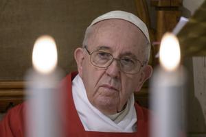 Pope Francis during Mass on the Worldwide Day of Prayer, May 14, 2020. Pope Francis during Mass on the Worldwide Day of Prayer, May 14, 2020.