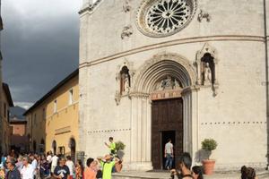 Basilica of St. Benedict before the earthquakes. Basilica of St. Benedict before the earthquakes.