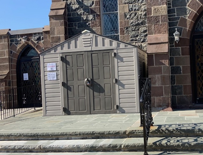 Father Daniel O'Mullane's confession shed in Boonton. Father Daniel O'Mullane's confession shed in Boonton.
