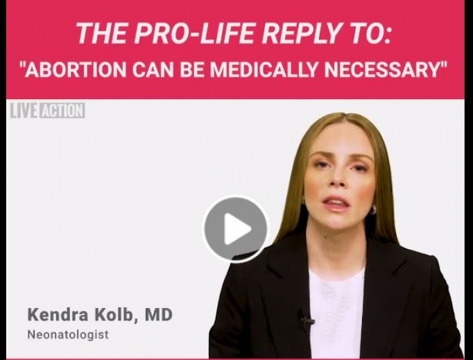 “The Pro-Life Reply to ‘Abortion Can Be Medically Necessary’” features neonatologist Dr. Kendra Kolb explaining the procedures that are necessary when a pregnant woman’s life is in danger and how they differ from abortion. “The Pro-Life Reply to ‘Abortion Can Be Medically Necessary’” features neonatologist Dr. Kendra Kolb explaining the procedures that are necessary when a pregnant woman’s life is in danger and how they differ from abortion.