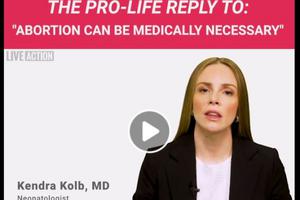 “The Pro-Life Reply to ‘Abortion Can Be Medically Necessary’” features neonatologist Dr. Kendra Kolb explaining the procedures that are necessary when a pregnant woman’s life is in danger and how they differ from abortion. “The Pro-Life Reply to ‘Abortion Can Be Medically Necessary’” features neonatologist Dr. Kendra Kolb explaining the procedures that are necessary when a pregnant woman’s life is in danger and how they differ from abortion.