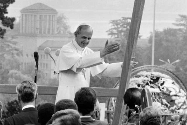 Pope Paul VI signed the encyclical Humanae Vitae on July 25, 1968. Pictured, the pope visited the United Nations in Geneva the following year. Pope Paul VI signed the encyclical Humanae Vitae on July 25, 1968. Pictured, the pope visited the United Nations in Geneva the following year.
