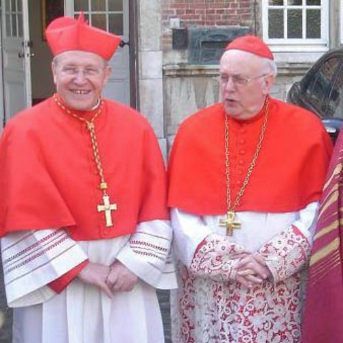 Belgian Cardinal Godfried Danneels (r) with German Cardinal Walter Kasper in 2008. Belgian Cardinal Godfried Danneels (r) with German Cardinal Walter Kasper in 2008.