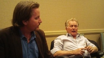 Father and son actors Martin Sheen and Emilio Estevez. Father and son actors Martin Sheen and Emilio Estevez.