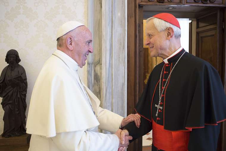 Pope Francis greets Cardinal Donald Wuerl, Oct. 27, 2017. Pope Francis greets Cardinal Donald Wuerl, Oct. 27, 2017.
