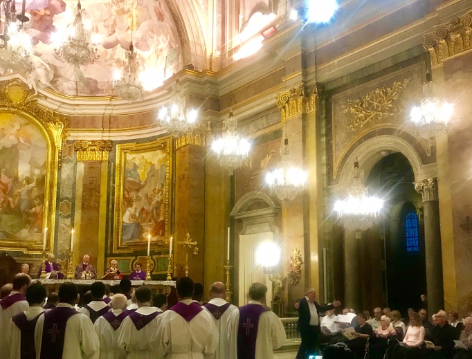 The ‘Rainbow Choir’ sings at the Basilica of Sts. John and Paul on the Caelian Hill April 4. The ‘Rainbow Choir’ sings at the Basilica of Sts. John and Paul on the Caelian Hill April 4.