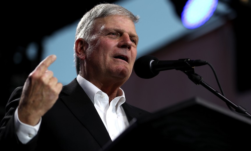 Franklin Graham speaks during Franklin Graham's 'Decision America' California tour at the Stanislaus County Fairgrounds in Turlock, California. Franklin Graham speaks during Franklin Graham's 'Decision America' California tour at the Stanislaus County Fairgrounds in Turlock, California.