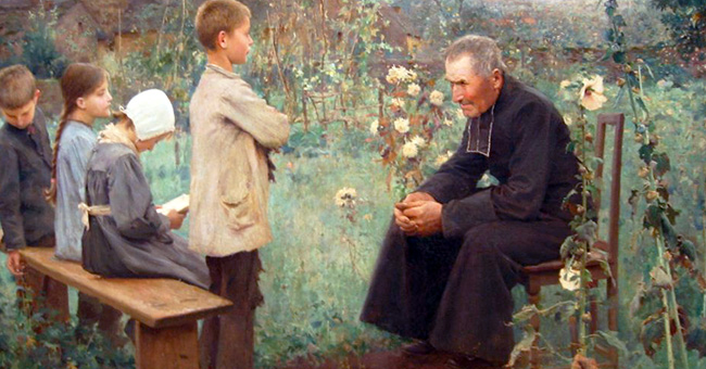 Jules-Alexis Muenier (1863-1942), “La Leçon de catéchisme” Jules-Alexis Muenier (1863-1942), “La Leçon de catéchisme”