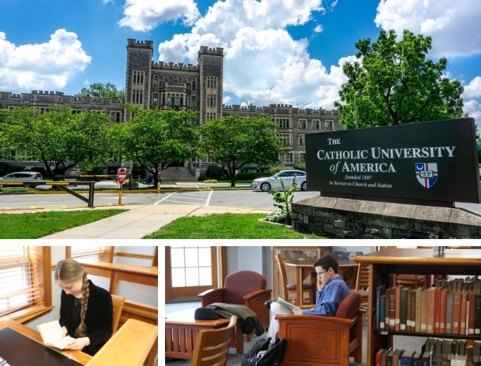 Christendom College and The Catholic University of America, and other Catholic colleges, are taking precautions on campus this semester. Christendom College and The Catholic University of America, and other Catholic colleges, are taking precautions on campus this semester.
