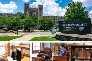 Christendom College and The Catholic University of America, and other Catholic colleges, are taking precautions on campus this semester. Christendom College and The Catholic University of America, and other Catholic colleges, are taking precautions on campus this semester.