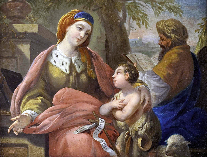 Circle of Louis-Jean-François Lagrenée, “Elizabeth and John with Zechariah,” before 1805 Circle of Louis-Jean-François Lagrenée, “Elizabeth and John with Zechariah,” before 1805