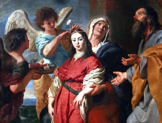 Gaspar de Crayer (1584-1669), “Adolescent Virgin Decorated by Angels in the Presence of Joachim and Saint Anne” Gaspar de Crayer (1584-1669), “Adolescent Virgin Decorated by Angels in the Presence of Joachim and Saint Anne”