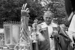 Archbishop Karol Wojtyła, the future Pope St. John Paul II, censes the altar at Mass in 1966 Archbishop Karol Wojtyła, the future Pope St. John Paul II, censes the altar at Mass in 1966