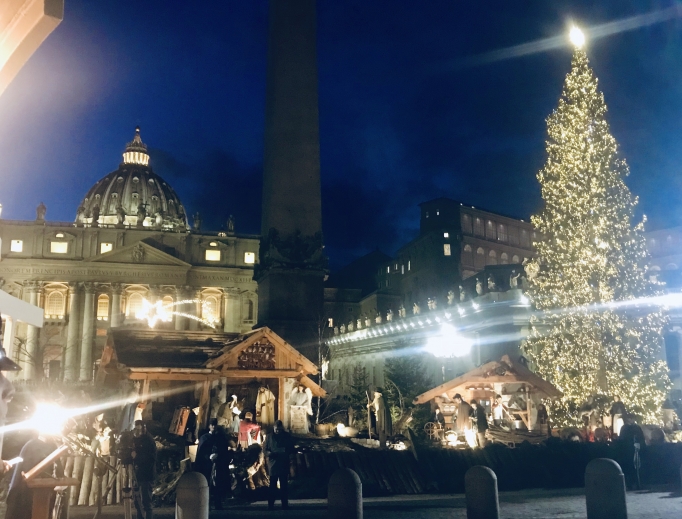 Christmas tree lighting in St. Peter's Square, 2019. Christmas tree lighting in St. Peter's Square, 2019.