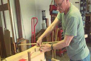 Father David Konderla makes his own crosier. Father David Konderla makes his own crosier.