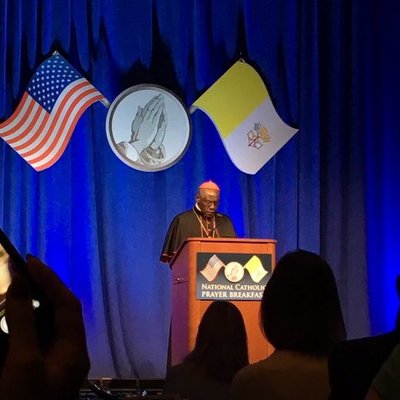 Cardinal Robert Sarah at the National Catholic Prayer Breakfast on May 17. Cardinal Robert Sarah at the National Catholic Prayer Breakfast on May 17.