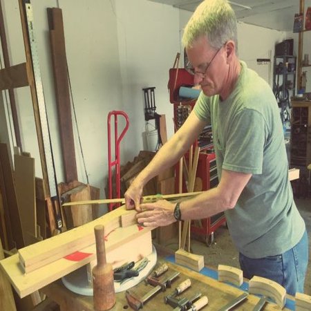 Father David Konderla makes his own crosier. Father David Konderla makes his own crosier.