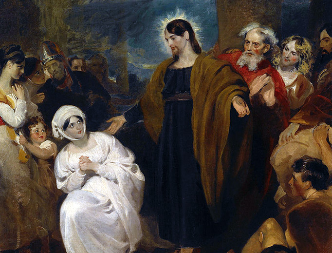George Henry Harlow, “The Virtue of Faith: Christ Heals the Bleeding Woman,” 1817 George Henry Harlow, “The Virtue of Faith: Christ Heals the Bleeding Woman,” 1817