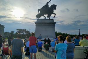 Catholics gathered last month to defend a statue of St. Louis, the namesake of the ‘Gateway to the West.’ Catholics gathered last month to defend a statue of St. Louis, the namesake of the ‘Gateway to the West.’
