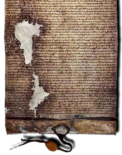 Detail of the 1225 version of the Magna Carta, which reflects the principle of subisidiarity. Detail of the 1225 version of the Magna Carta, which reflects the principle of subisidiarity.