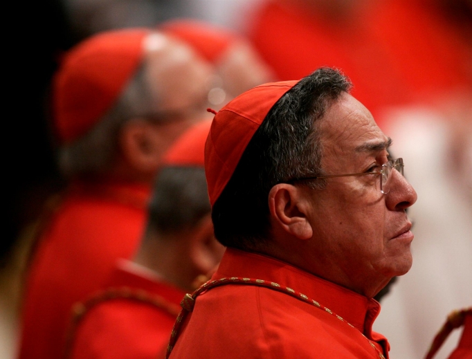 Cardinal Oscar Rodríguez Maradiaga of Honduras attends a Mass for Latin America in St. Peter's Basilica in 2011. Cardinal Oscar Rodríguez Maradiaga of Honduras attends a Mass for Latin America in St. Peter's Basilica in 2011.