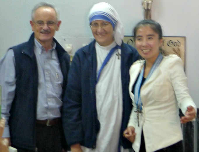 Father John Worthley, Sister Mary Prema, the Missionaries of Charity's superior general, and Mother Teresa China Charity founder Li Baofu are pictured in Kolkata in 2014 at a center founded by Mother Teresa. Father John Worthley, Sister Mary Prema, the Missionaries of Charity's superior general, and Mother Teresa China Charity founder Li Baofu are pictured in Kolkata in 2014 at a center founded by Mother Teresa.