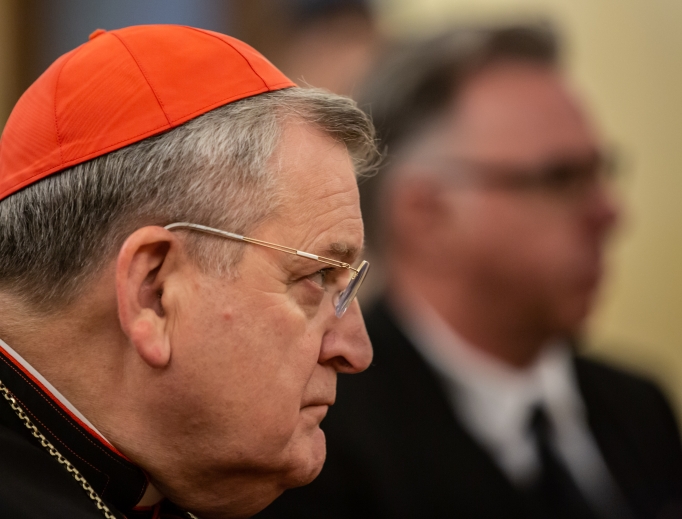 Cardinal Raymond Burke, shown listening in the audience during the book presentation of Christus Vincit in Rome on Oct. 14, 2019, says of the post-synodal document: ‘I find the document troubling, in that it’s subject to so many different interpretations.’
Cardinal Raymond Burke, shown listening in the audience during the book presentation of Christus Vincit in Rome on Oct. 14, 2019, says of the post-synodal document: ‘I find the document troubling, in that it’s subject to so many different interpretations.’