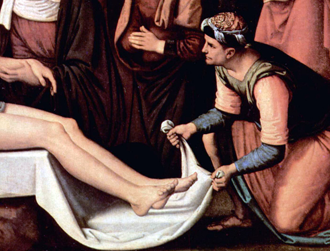 Pietro Perugino, “The Lamentation of Christ” (detail), 1495 Pietro Perugino, “The Lamentation of Christ” (detail), 1495