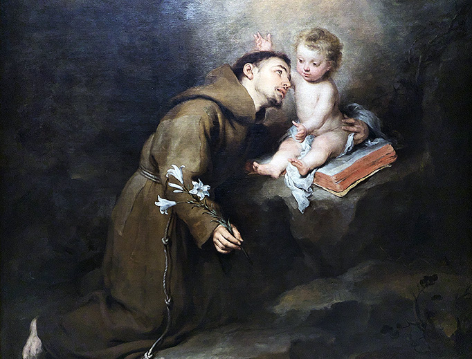 Bartolomé Esteban Murillo, “San Antonio de Padua y el Niño,” c. 1668 Bartolomé Esteban Murillo, “San Antonio de Padua y el Niño,” c. 1668