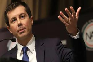 Pete Buttigieg speaks at the National Action Network Convention on April 4. Pete Buttigieg speaks at the National Action Network Convention on April 4.