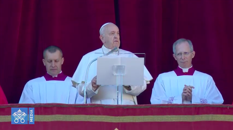 Pope Francis delivering his Urbi et Orbi message, Dec. 25, 2019. Pope Francis delivering his Urbi et Orbi message, Dec. 25, 2019.