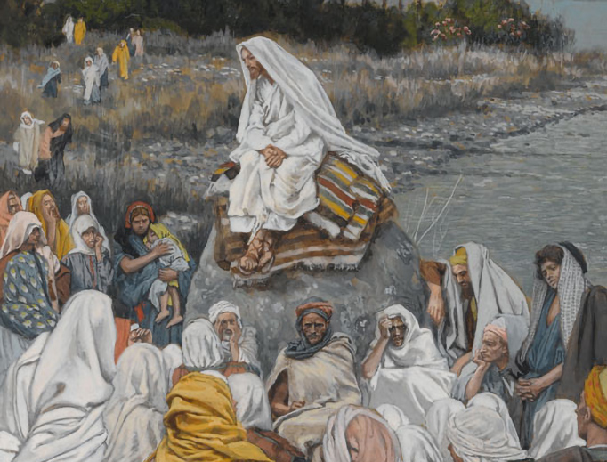 James Tissot (1836-1902), “Jesus Sits by the Seashore and Preaches” James Tissot (1836-1902), “Jesus Sits by the Seashore and Preaches”