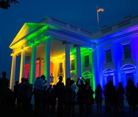 Photo posted on the White House Twitter page following the Supreme Court decision on same-sex marriage this June. Photo posted on the White House Twitter page following the Supreme Court decision on same-sex marriage this June.
