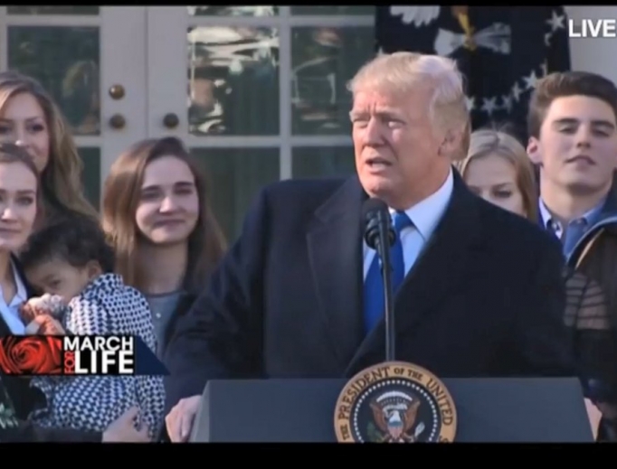 President Donald Trump speaks live from the Rose Garden Jan. 19. President Donald Trump speaks live from the Rose Garden Jan. 19.