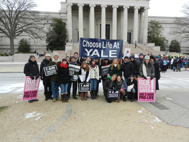 Students part of Choose Life at Yale at the March for Life Students part of Choose Life at Yale at the March for Life