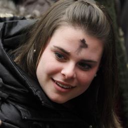 A young woman with ashes on her forehead attends Pope Benedict XVI's general audience in Paul VI hall at the Vatican March 9. Ash Wednesday marks the start of the penitential season of Lent. A young woman with ashes on her forehead attends Pope Benedict XVI's general audience in Paul VI hall at the Vatican March 9. Ash Wednesday marks the start of the penitential season of Lent.