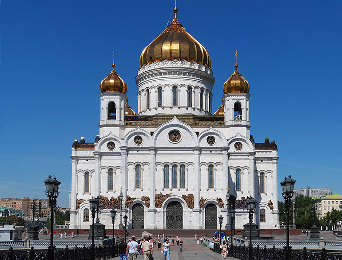 The Cathedral of Christ the Savior in Moscow. The Cathedral of Christ the Savior in Moscow.