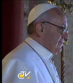 Pope Francis smiles from the balcony of St. Peter's Basilica following the announcement of his March 13 election. Pope Francis smiles from the balcony of St. Peter's Basilica following the announcement of his March 13 election.