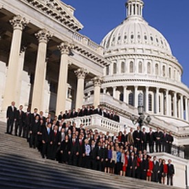 FRESHMAN FACES. New House of Representatives members of the 112th Congress pose on the House steps of the U.S. Capitol in Washington. FRESHMAN FACES. New House of Representatives members of the 112th Congress pose on the House steps of the U.S. Capitol in Washington.