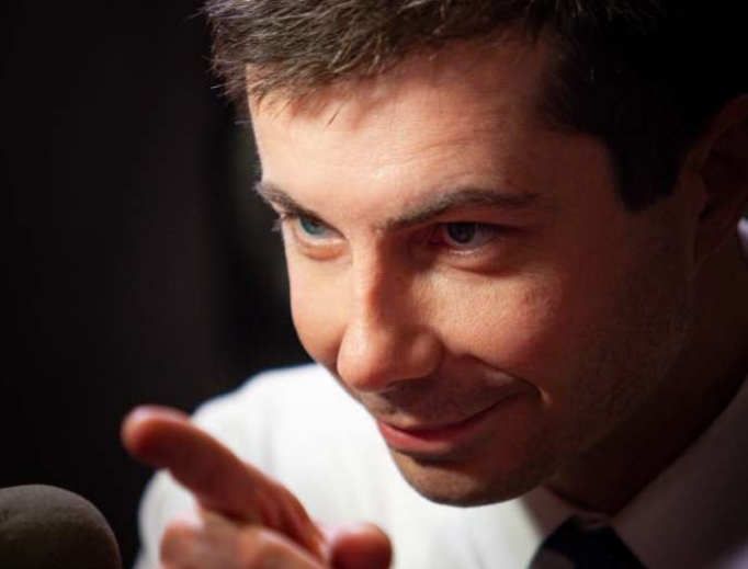 Pete Buttigieg on the campaign trail in New Hampshire in April 2019. Pete Buttigieg on the campaign trail in New Hampshire in April 2019.