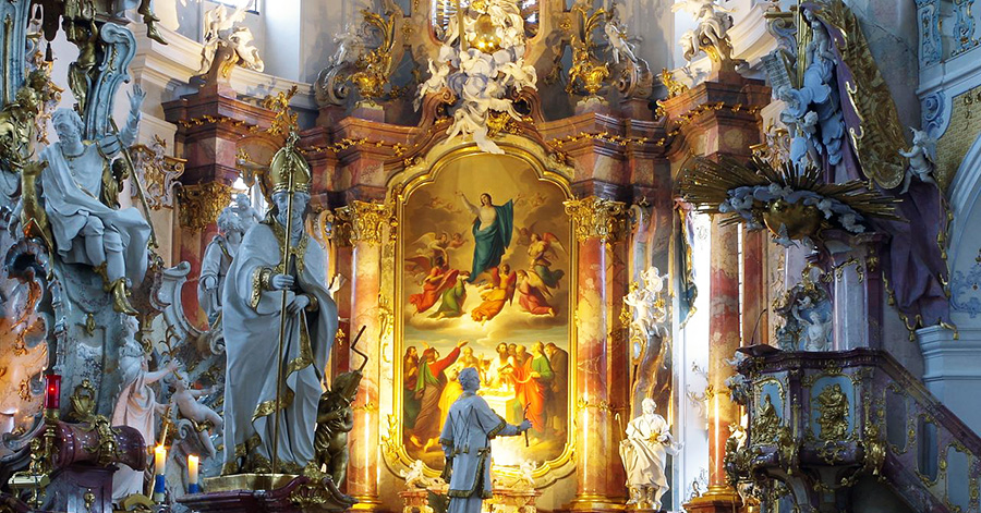 The high altar of the Vierzehnheiligen The high altar of the Vierzehnheiligen
