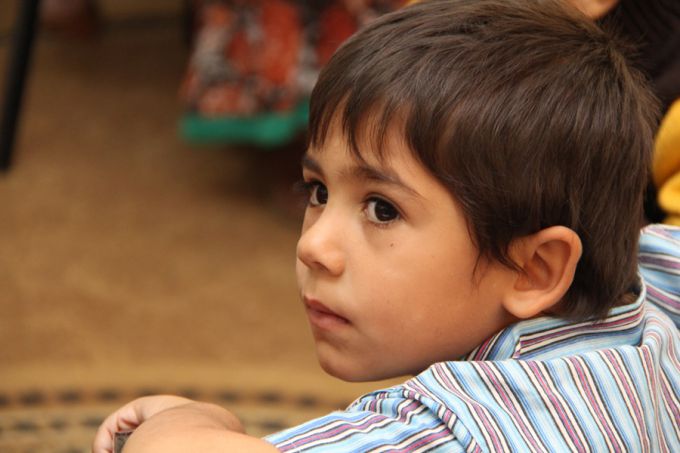 A young Syrian refugee at school in Ramtha, Jordan, on Oct. 27, 2014. A young Syrian refugee at school in Ramtha, Jordan, on Oct. 27, 2014.