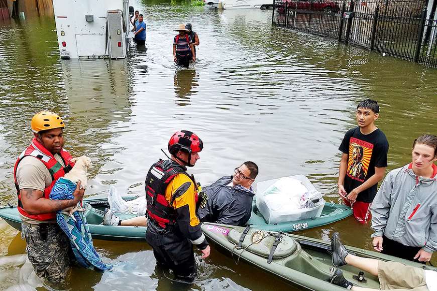 Texas National Guard soldiers respond to the aftermath of Hurricane Harvey. Texas National Guard soldiers respond to the aftermath of Hurricane Harvey.