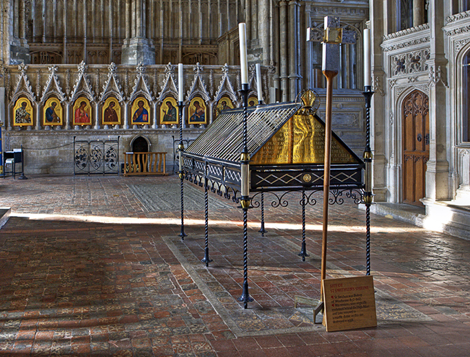 St. Swithin's shrine at Winchester Cathedral St. Swithin's shrine at Winchester Cathedral