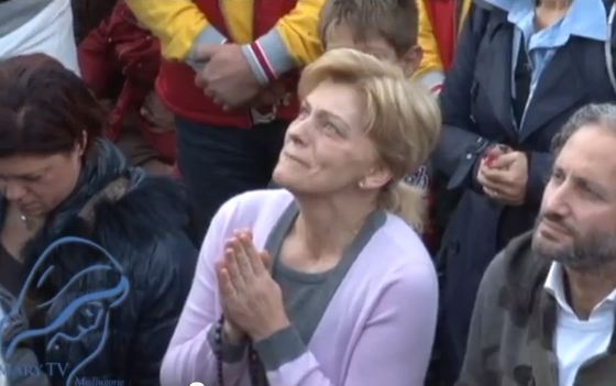 "Seer" Mirjana receiving an apparition in Medjugorje. Nov. 2, 2012. "Seer" Mirjana receiving an apparition in Medjugorje. Nov. 2, 2012.