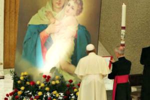 Pope Francis at an Oct. 25 audience with Schönstatt movement.
Pope Francis at an Oct. 25 audience with Schönstatt movement.