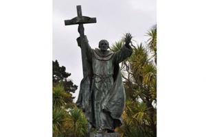 Statue of St. Junipero Serra inside Golden Gate Park. Statue of St. Junipero Serra inside Golden Gate Park.