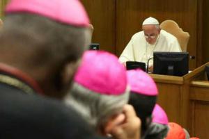 Pope Francis leads a session of the synod on the family inside the Vatican's Synod Hall on Oct. 10. Pope Francis leads a session of the synod on the family inside the Vatican's Synod Hall on Oct. 10.