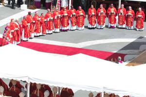 Newly appointed metropolitan archbishops from around the world at a Mass with Pope Francis in St. Peter's Square to receive their pallia June 29. Newly appointed metropolitan archbishops from around the world at a Mass with Pope Francis in St. Peter's Square to receive their pallia June 29.